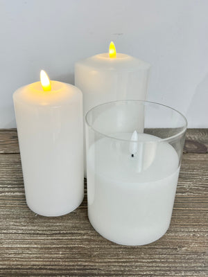 Everyday White LED Candle - 3 Sizes