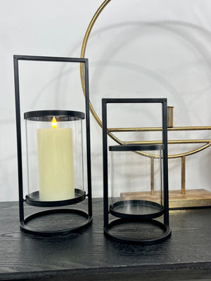 Black Hurricane Lanterns - 2 Sizes