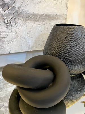 Black Newton Knot Sculpture