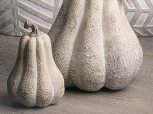 Tall Wood Effect Pumpkin