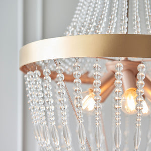 Celina Tiered Glass Bead Pendant Light