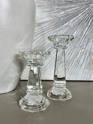 Clinton Crystal Candle Holders - 2 Sizes