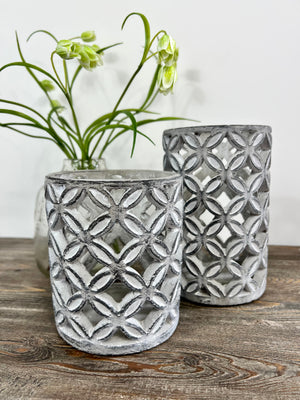 Leaf Lattice Candle Holder - 2 Sizes