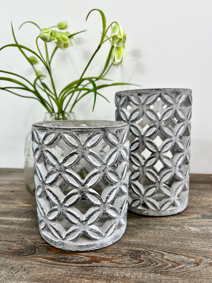 Leaf Lattice Candle Holder - 2 Sizes