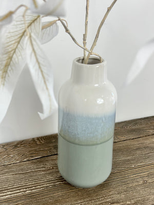 Small Reactive Green Glaze Vase