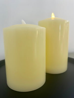 Everyday Wide Ivory LED Candle - 2 Sizes