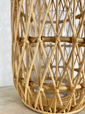 Wicker Hurricane Lantern