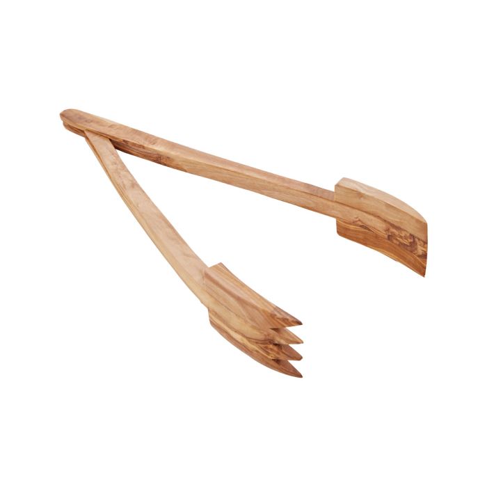 Olive Wood Serving Tongs