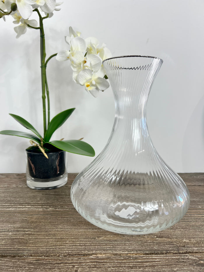 Cecile Silver Rim Decanter