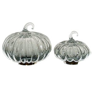 Smoked Glass Pumpkins - 2 Sizes