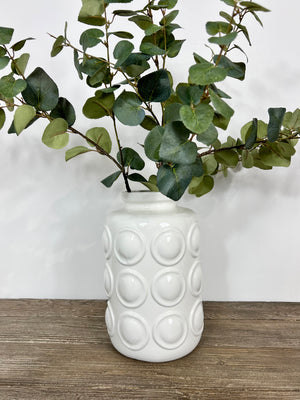 White Orbit Vase