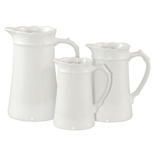 Frill Edge White Jug - 3 Sizes