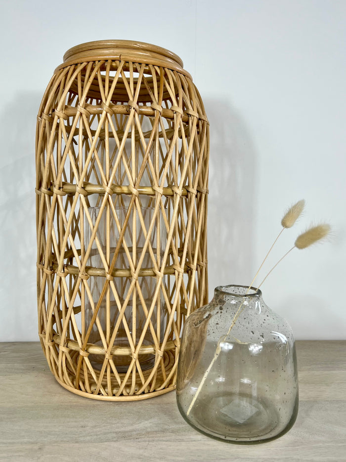 Wicker Hurricane Lantern